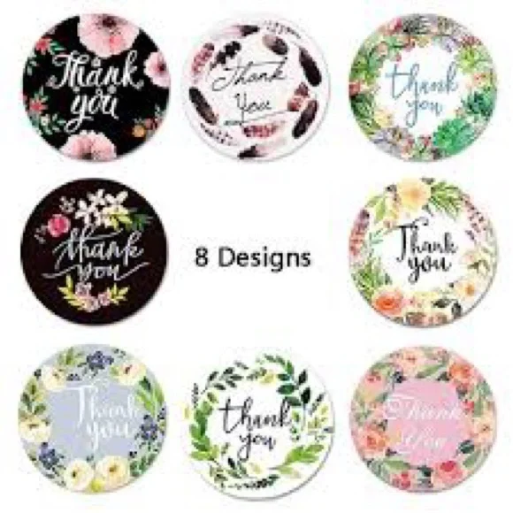 Thank you stickers mystery bag bundle mix | random thank you stickers 1" - Picture 6 of 12